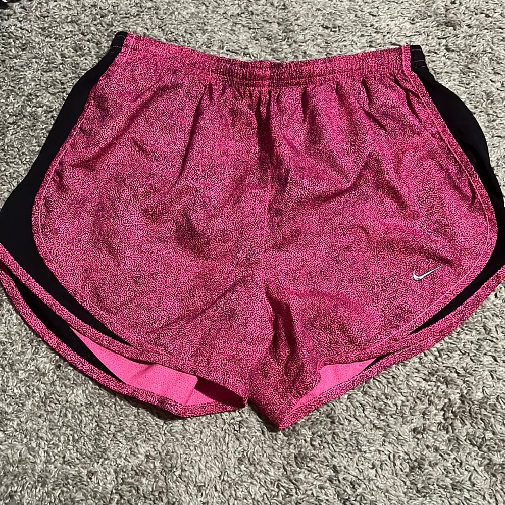 Women’s Pink Splatter Nike Running Shorts